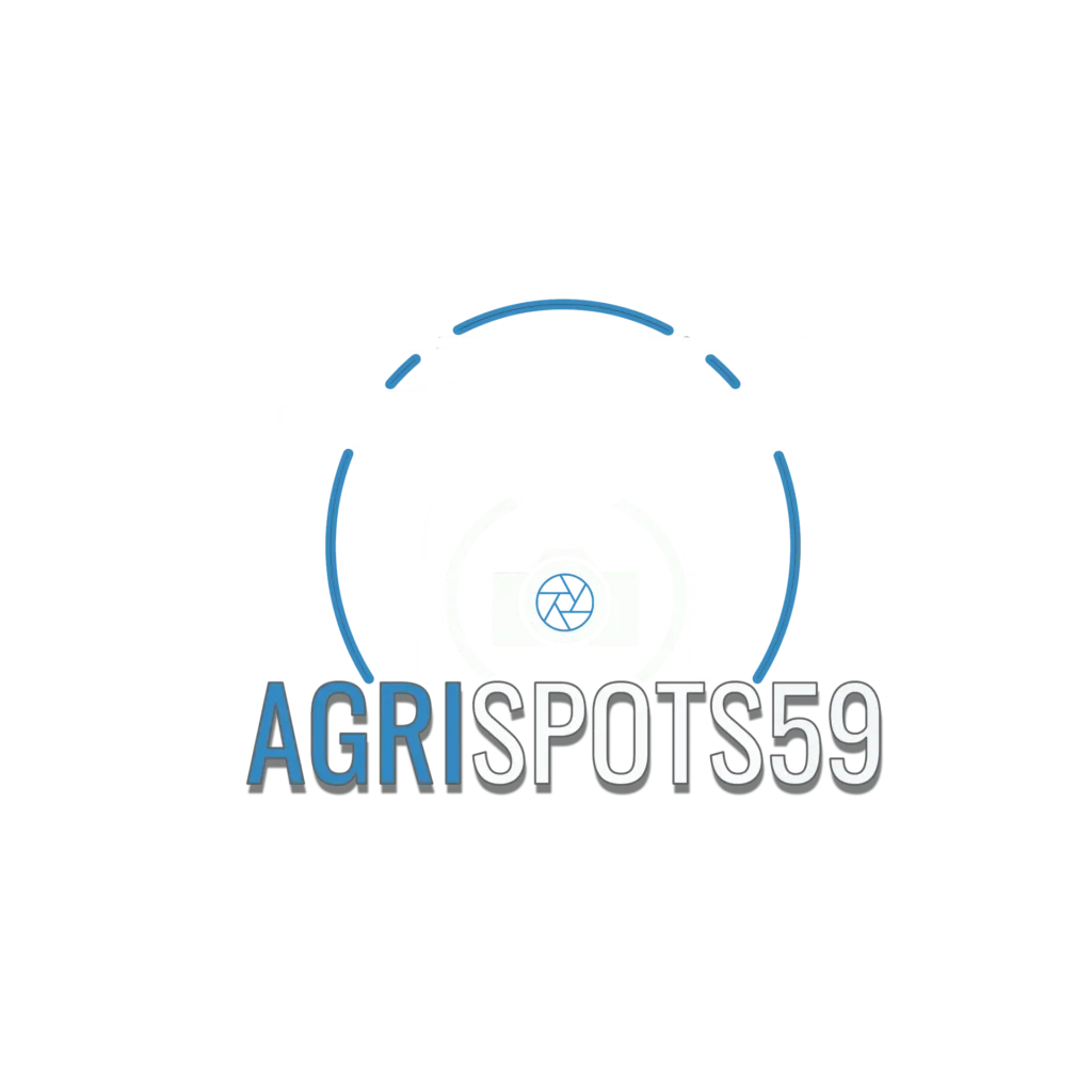 Logo Agrispots59 blanc pour la page d'accueil